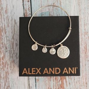 Alex and Ani Initial "F" Bracelet